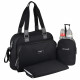 Baby on board- sac a langer - sac urban classic black - 2 compartiments a large ouverture zippée - 7 poches - sac repas - tap…