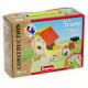 JEUJURA - Petite Ferme en bois Avec Animaux - 70 Pieces
