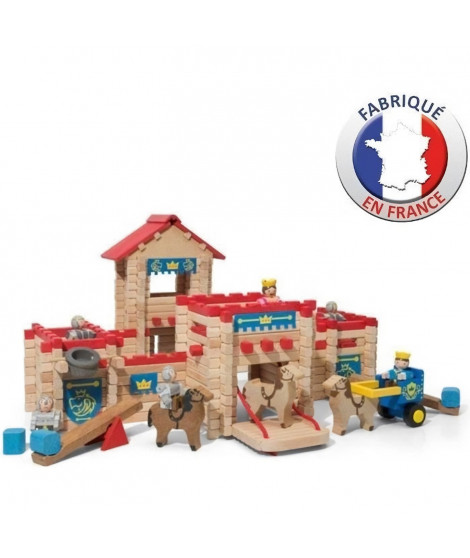 JEUJURA - Le Chateau Fort en bois - Jeu de construction - 300 pieces