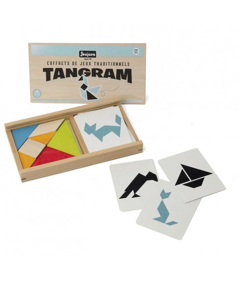 JEUJURA Jeu de tangram en bois - Coffret en bois