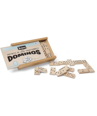 JEUJURA Jeu De Dominos En Bois - Coffret En Bois