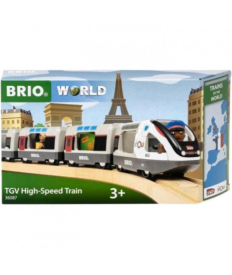 Train TGV INOUI SNCF - BRIO - Circuit en bois - des 3 ans - 36087