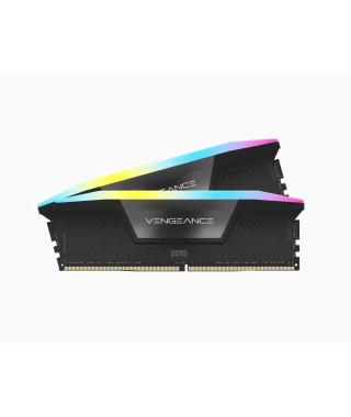 Mémoire RAM - CORSAIR - Vengeance RGB DDR5 - 32GB 2x16GB DIMM - 5600 MHz - 1,25V - Noir (CMH32GX5M2B5600C40K)