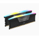 Mémoire RAM - CORSAIR - Vengeance RGB DDR5 - 32GB 2x16GB DIMM - 5600 MHz - 1,25V - Noir (CMH32GX5M2B5600C40K)