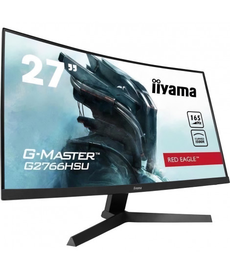 Ecran PC Gamer Incurvé - IIYAMA G-Master Red Eagle G2766HSU-B1 - 27 FHD - Dalle VA - 1 ms - 165Hz - 2 x HDMI / DP - AMD FreeS…