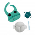 Babymoov Coffret Repas 15-24 m LEARN'ISY, 1 Bol, 1 Tasse, 1 Bavoir, 1 Cuillere, Chien