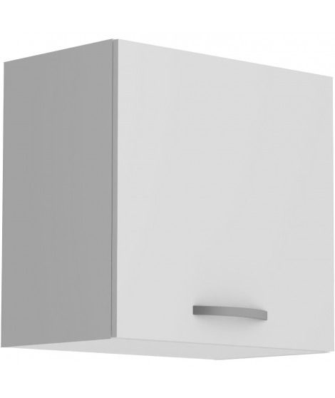 OSLO Meuble haut 1 porte - Blanc - L 60 x P 36 x H 58 cm