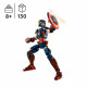 LEGO Marvel 76258 La Figurine de Captain America avec Bouclier, Jouet et Décoration Avengers