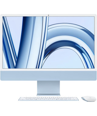 Apple - 24 - iMac Retina 4,5K (2023) - Puce Apple M3 - RAM 8Go - Stockage 512Go - GPU 10 coeurs - Bleu