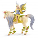 Figurine Schleich - Fée Sera avec sa licorne aux fleurs - Gamme bayala