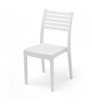 Chaise de jardin OLIMPIA ARETA - Blanc - Lot de 4 - 52 x 46 x H 86 cm - Résine de synthese