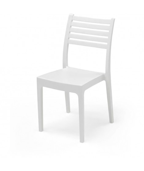 Chaise de jardin OLIMPIA ARETA - Blanc - Lot de 4 - 52 x 46 x H 86 cm - Résine de synthese