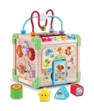 Jouet interactif VTECH CUBE NATURE - Bois certifié FSC - Animaux musicaux - 9-36 mois