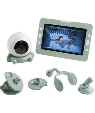 BABYMOOV Babyphone vidéo YOO Go+ - Batterie rechargeable - 4 accessoires supports caméra inclus - Grand écran 5