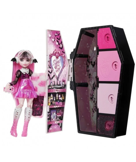 Monster High - Casiers Secrets de Draculaura Look Irisé - Poupée - 4 ans et + - MONSTER HIGH - HNF73 - POUPEE MANNEQUIN MONST…