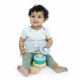 ITY de INGENUITY Cutie Stacks Nate, 4 anneaux de dentition a empiler sans BPA, support en faux bois, ours, vert, des 6 mois