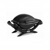 Barbecue a gaz WEBER Q1000 avec stand - Grille acier 455x39 cm - Tuyau et détendeur fournis - Noir