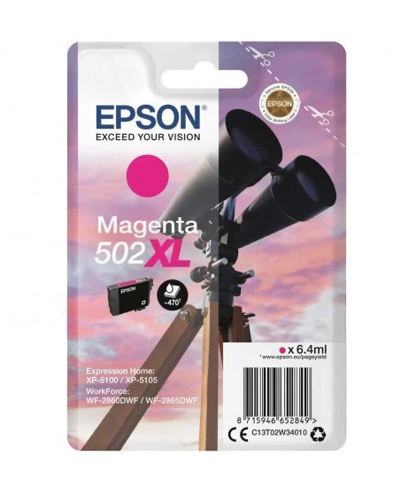 EPSON Cartouche d'encre 502 XL Magenta - Jumelles (C13T02W34020)
