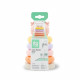 ITY de INGENUITY Cutie Stacks Nally, 4 anneaux de dentition a empiler sans BPA, support en faux bois, ours, rose, des 6 mois