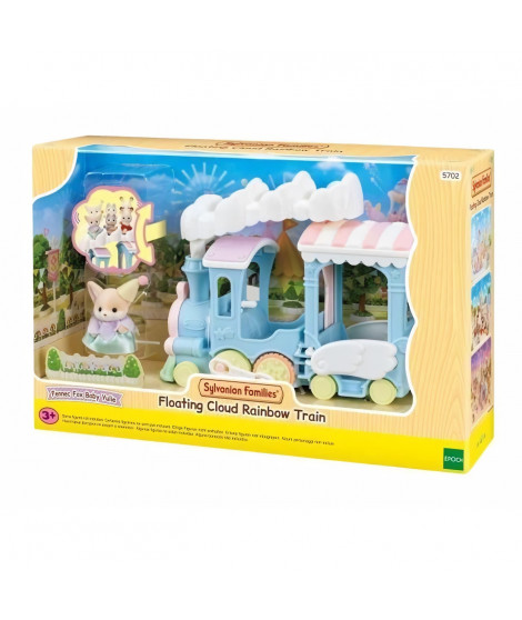 Train a vapeur pour enfant - SYLVANIAN FAMILIES - Bébé Fennec inclus - Sieges animés - Jusqu'a 5 personnages