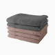 Lot de 5 Draps de Bain TODAY 70x130 cm 100% Coton - 3 roses des sables + 2 acier