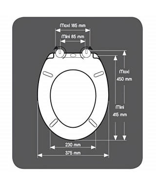 ABATTANT PRESTO CARBONE - THERMODUR