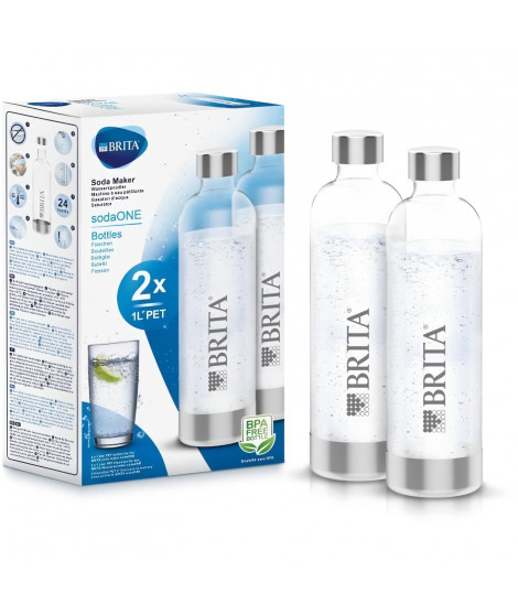 Pack de 2 bouteilles BRITA en PET - sodaONE - 1L