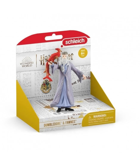 Figurine - SCHLEICH - Dumbledore et Fumseck - Gamme Harry Potter - Enfant - 6 ans et plus