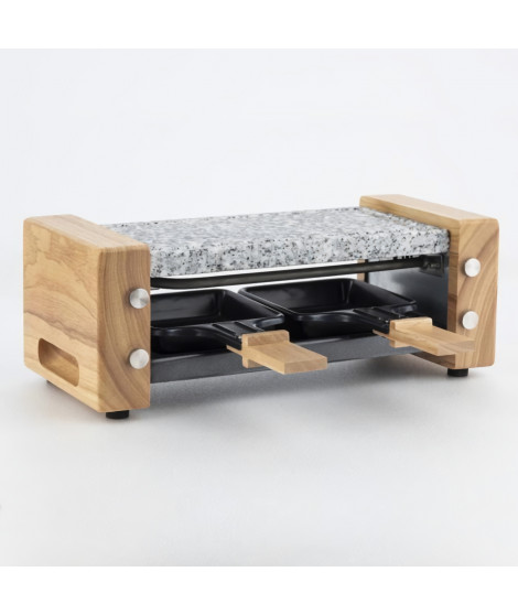 Raclette et pierre a cuire 2 personnes - HKoeNIG - Design bois