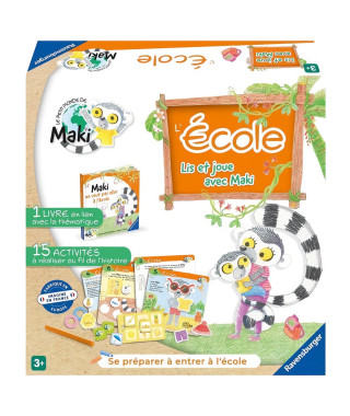 Lis et joue avec Maki - L'Ecole - Premier jeu de société pour enfants - a partir de 3 ans - 22356 - Ravensburger