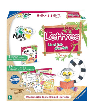 Maki apprend a lire - Les lettres - Premier jeu de société pour enfants - a partir de 3 ans - 22358 - Ravensburger