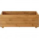 Jardiniere rectangulaire 60 L - Bois sapin d'Espagne - 80 x 40 x 27 cm - Traitement anti-corrosion