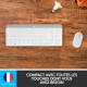 Logitech MK470 Slim Combo Clavier et Souris sans Fil Compacte, Ultra Silencieux, 2,4 GHz USB, Plug n' Play, pour Windows - Blanc
