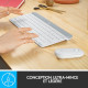 Logitech MK470 Slim Combo Clavier et Souris sans Fil Compacte, Ultra Silencieux, 2,4 GHz USB, Plug n' Play, pour Windows - Blanc
