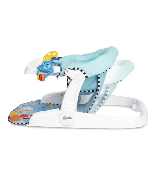 BABY EINSTEIN Sea of Support 2-en-1, siege au sol position assise, avec tablette et jouets amovibles, a partir de 4 mois