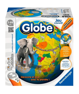 Globe interactif Tiptoi - Ravensburger - Jeu électronique éducatif sans écran - Des 7 ans en français