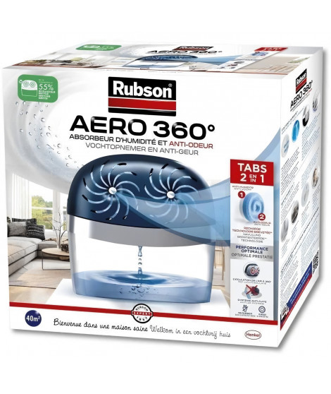 Absorbeur d'humidité AERO 360° 40m² - RUBSON