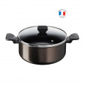 TEFAL B5544602 Easy Cook&Clean Faitout 24cm (4,7L) + couv, Antiadhésif, Thermo-Signal, Tous feux sauf induction, Fabriqué en…