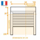 Volet roulant H220 cm x L120 cm PVC recoupable en largeur et hauteur - Manoeuvre électrique radio - Coloris Blanc -
