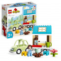 LEGO DUPLO Ma Ville 10986 La Maison Familiale sur Roues, Jouet Éducatif, avec Voiture, Briques