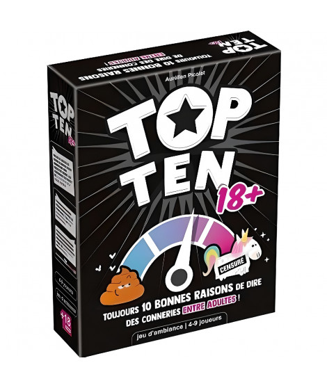 Cocktail Games | Top Ten 18+| Jeu de société | a partir de 14 ans | 4 a 9 joueurs | 30 minutes