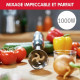 MOULINEX Mixeur plongeant 4en1 Quickchef, 10 vitesses, Mini hachoir, Fouet, Presse purée, Gobelet 800 ml, 1000W, Noir/Inox DD…