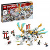LEGO NINJAGO 71786 La Créature Dragon de Glace de Zane, Jouet 2-en-1, Figurine de Dragon et Minifigurines