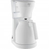 Melitta Easy Therm II 1023-05 Blanc - Cafetiere - Thermo-pot a commande a une main, réservoir d'eau transparent -Blanc