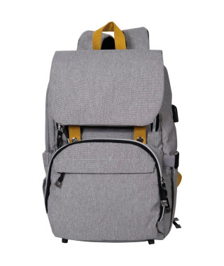 BABY ON BOARD Sac a dos a langer FREESTYLE yellowstone - gris/moutarde