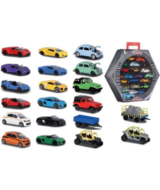 Coffret 20 véhicules Majorette - Collections Street Car, SOS, Racing - Multicolore - Intérieur - MAJO SET 20PCS