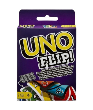 Jeu de Cartes UNO Flip - Mattel Games - Des 7 ans - Cartes réversibles et carte Flip pour plus de stratégie