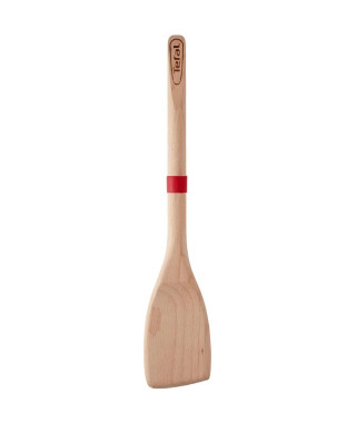 TEFAL Spatule a angle Ingenio - Bois hetre et silicone platinium - 33 cm