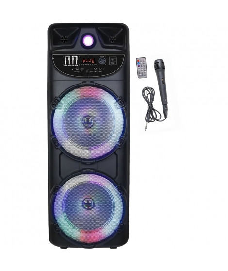 Enceinte lumineuse karaoké - INOVALLEY - MS02-XXL-N - Bluetooth 5.0 - 1000W