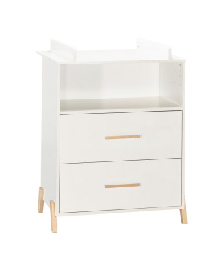 Commode a langer en bois blanc